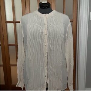 Vintage Jones New York 100% Silk Cream Blouse